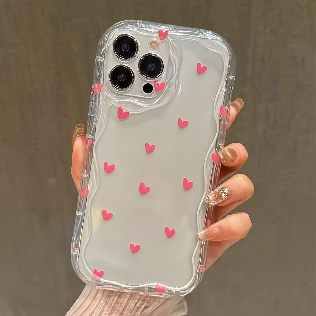 Colorful Love Heart Clear Phone Case for Samsung Galaxy S25 S24 S23 S22 S21 Ultra Plus S20 FE A56 A55 A54 A35 A34 A16 A15 Cover