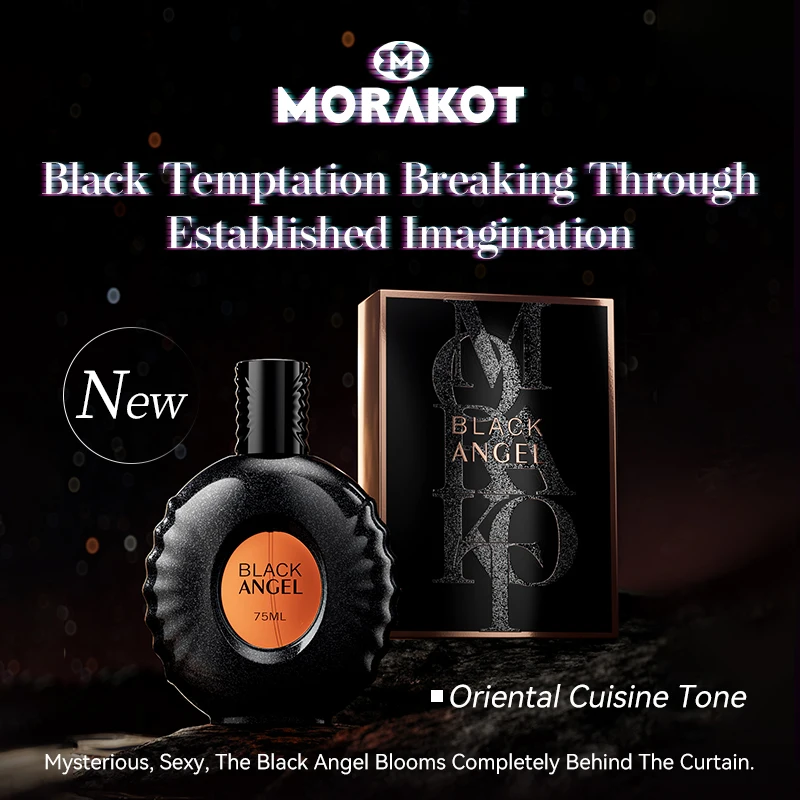 Perfume de Ángel Negro, fragancia Floral de 75ml con pera, pimienta rosa, almendra, jazmín, café, parches, vainilla, aroma duradero