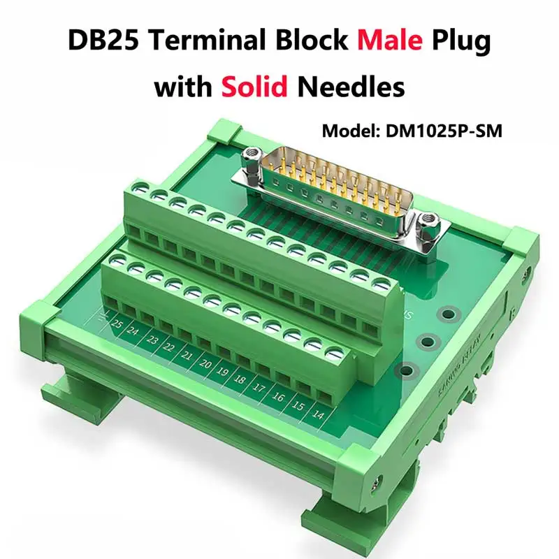 

DB25, штепсельная вилка без сварки, Женская Стандартная Клеммная колодка, 25-контактный последовательный порт, плата адаптера, автоматический модуль направляющей