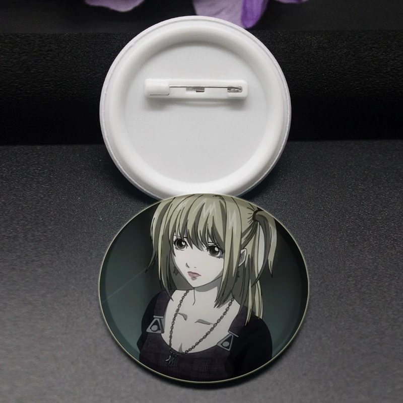 Anime Death Note Spilla smaltata Spilla rotonda fatta a mano L Killer Yagami Light Cosplay Badge Zaini Gioielli Accessorio regalo fatto a mano