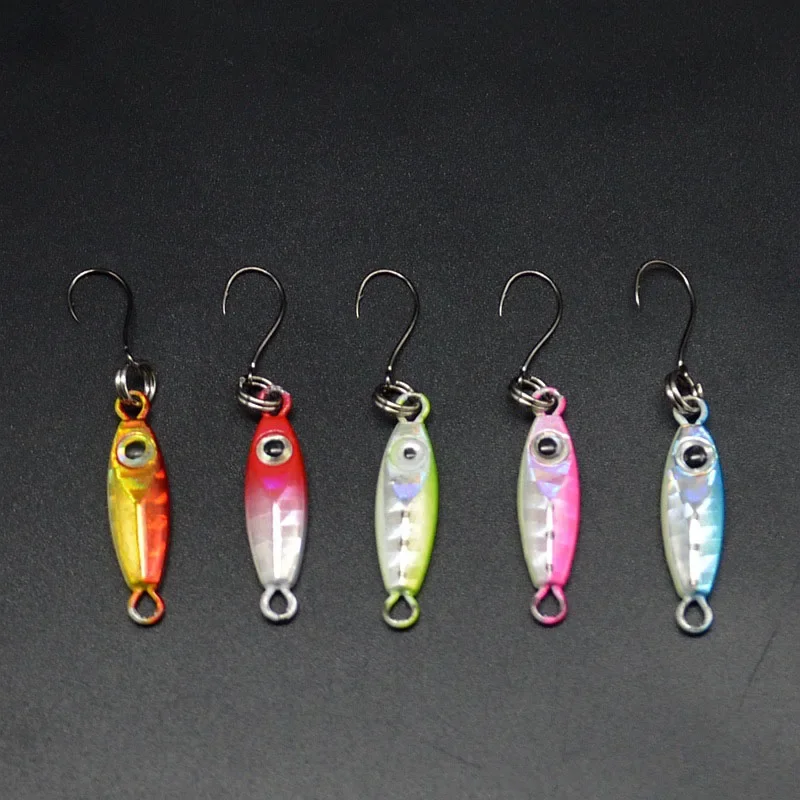 New Mini Fishing Lure 2.7CM 4.5CM 3g 6g Spoon Metal Lures Spinnerbait Minnow Small Fish Single Hook Jig Stream Trout Winter Ice