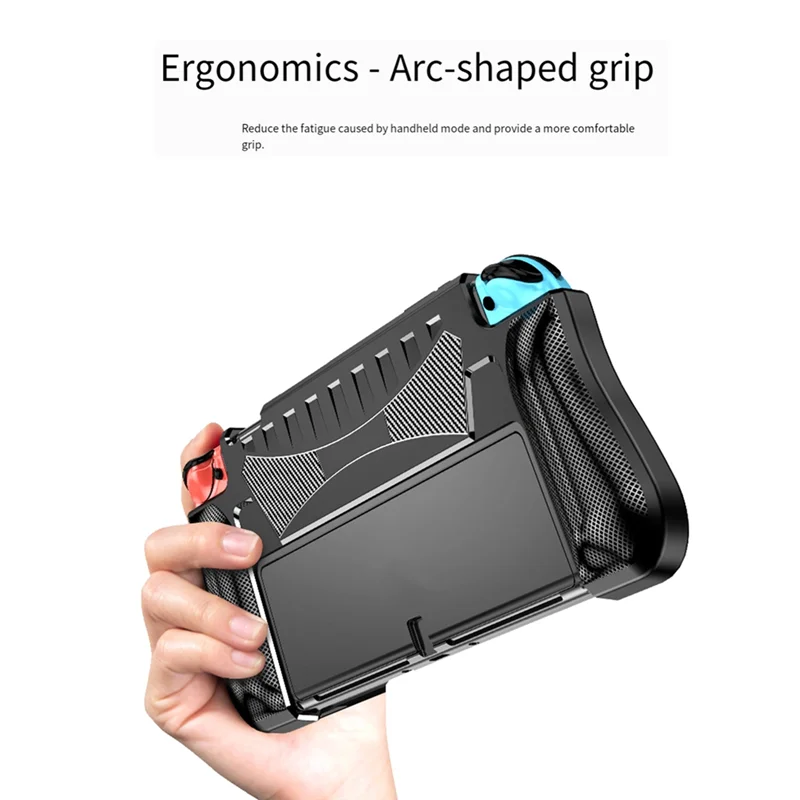 AA60-For Switch OLED Dockable TPU Protective Case Anti Drop Wear Enhanced Grip Lightweight Accessory Bundle For Switch OLED