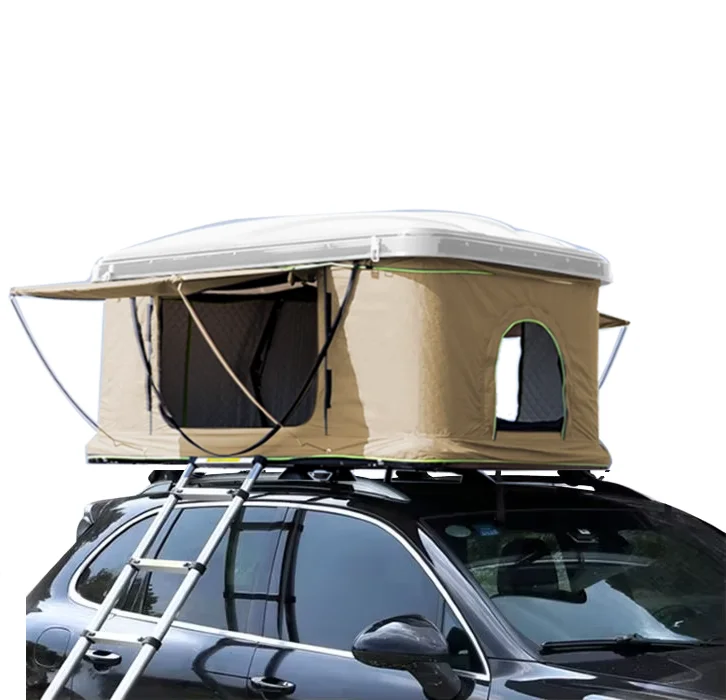 

Waterproof Rooftop Tent Car Awning Sun Shade for SUV Truck Overlanding Vehicles Camping Shelter with UV Protection(White Shell)