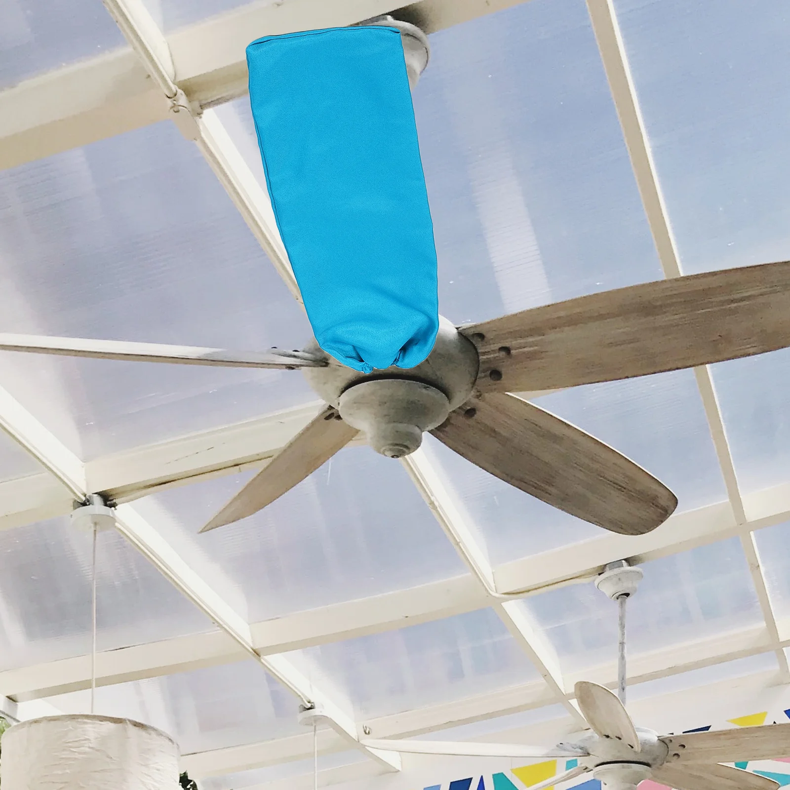 4 Uds. Cubiertas para ventiladores de techo para ventiladores de 3 aspas protección contra el polvo cubierta duradera para interiores y exteriores accesorio de iluminación ligero y fácil de instalar
