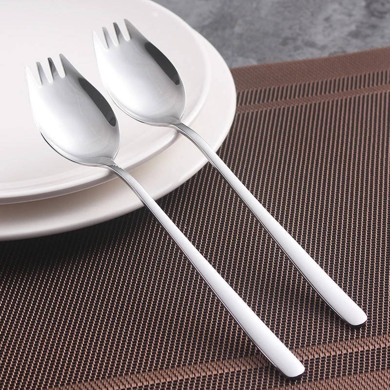 304 Stainless Steel Fork Household Spork Spoon One Salad Spoon Cake Fruit Fork Western Fork Tableware