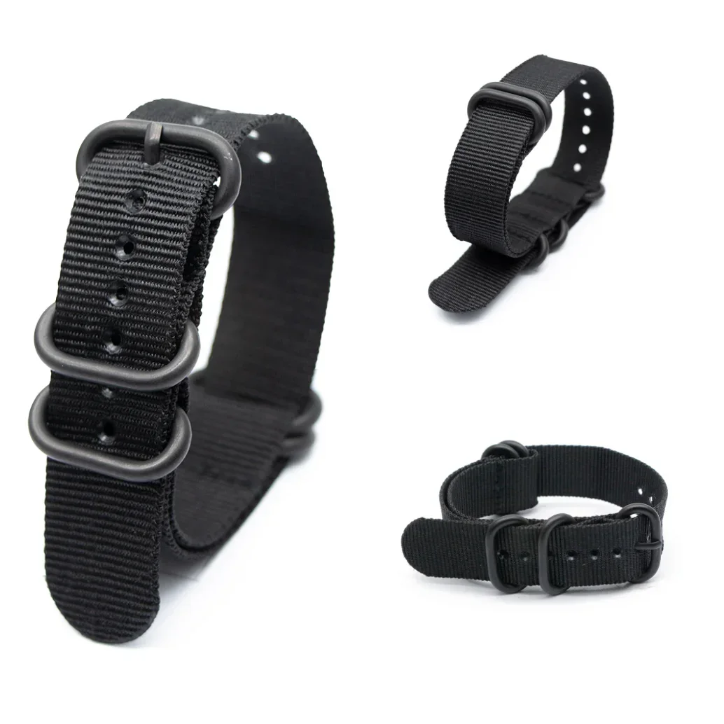 18mm 20mm 22mm 24mm Soft Breathable Nylon Strap Replacement Belt Sports WatchBand Adjustable Silver、Black、Rose gold、 Gold Buckle