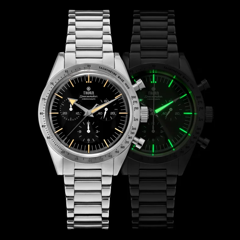 THORN Men Chronograph Watch 38.8mm Quartz Wristwatch Waterproof C3 Luminous Sapphire Mirror Ronda5030D