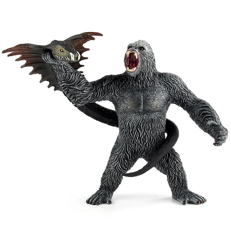Simulation Large Size Chimpanzee vs Snake Showdown Solid Static Animal Model Removable Decoration Ornaments PVC Material Models