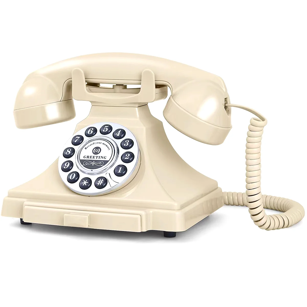 Audio guest book phone retro rotary style antique audio guestbook phone message voice recorder vintage phone for wedding party