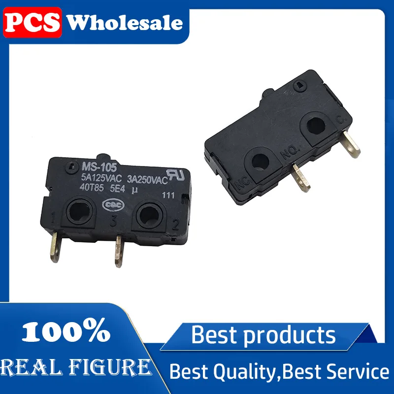 MS-105 2-pin normally-open push-button switch with 3A 250VAC travel limit detection reset button