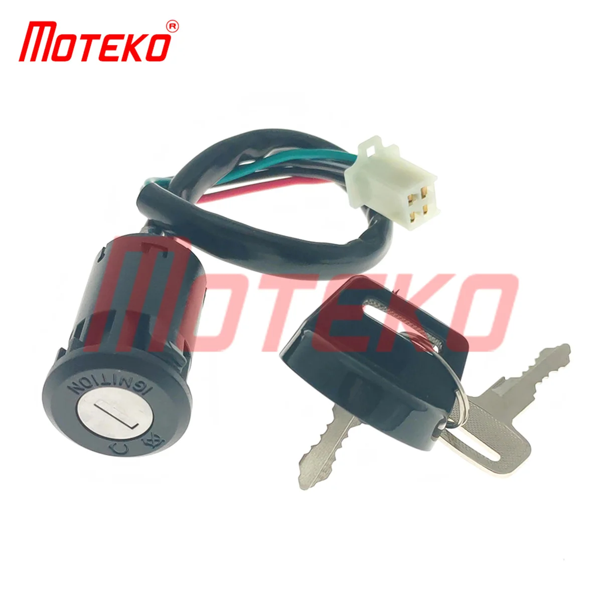 BX16080123 IGNITION SWITCH LOCK 4 FEMALE PLUG WITH WATERPROOF COVER MOTORCYCLE ACCESSORIES FOR ATV150