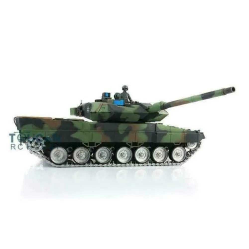 Toucan 1/16 Heng Long TK7.0 Leopard2A6 RC Serbatoio 3889 Tracce in metallo Ruote Barile Recoil BB Airsoft Fumo Giocattoli Auto TH17592