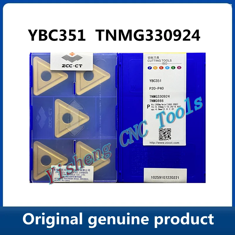 

Free Shipping Original ZCC CT YBC351 TNMG330924 5pcs Carbide Inserts CNC Turning Tool Lathe Cutter Tools