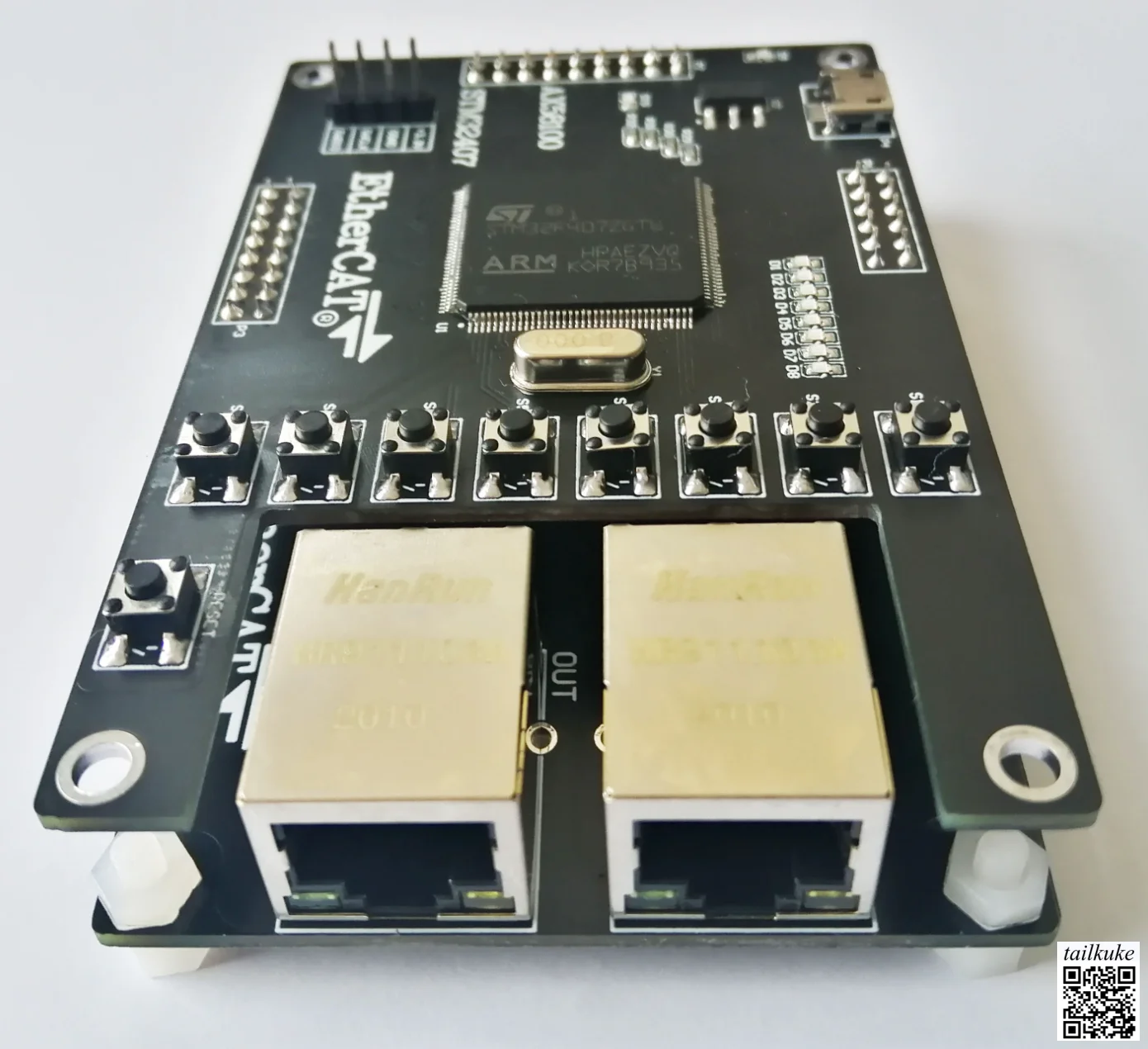 AX58100, AX58100 slave, AX58100 development board, EtherCAT slave, 16IO, CIA402