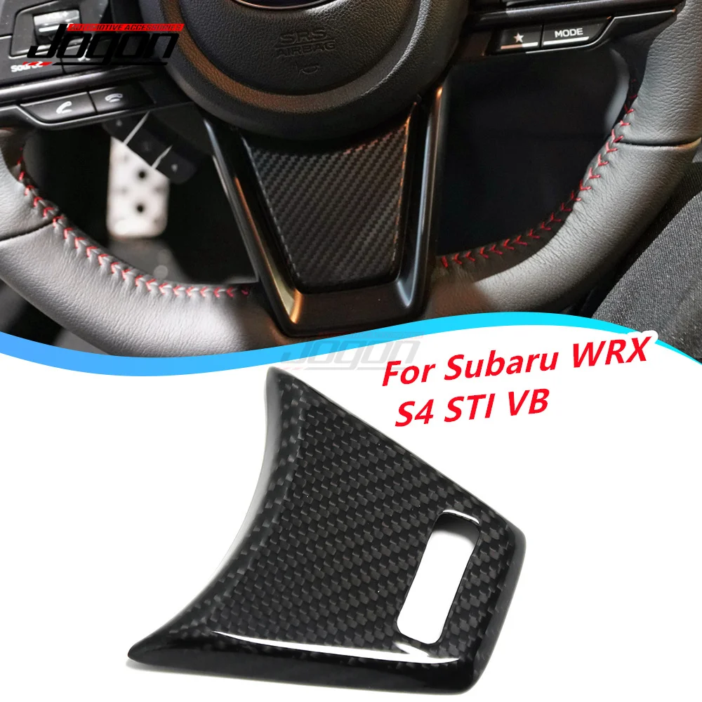 For Subaru WRX STI VB S4 Limited 22+ Real Carbon Fiber Steering Wheel Cover Trim Interior Moulding Car Accessories