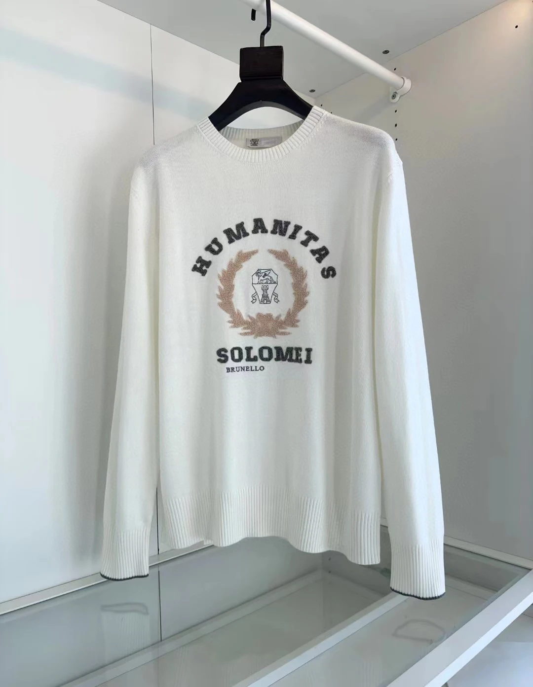 BLLIYOSS Classic Logo Embroidered Round Neck Men Sweater Pure Cotton New High Quality Old Money Europe Italy Simple practical