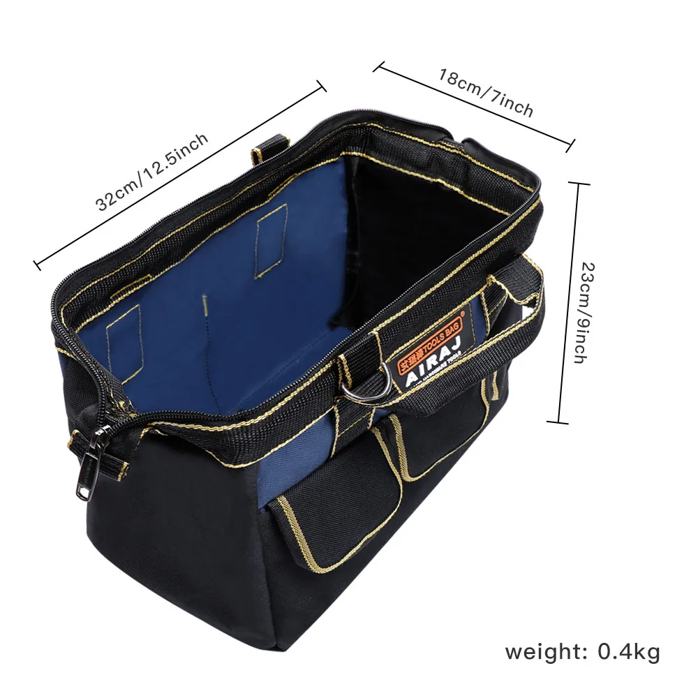 Electrician Bag Tool Organizers Portable Multi Pocket Waterproof Tool Kit Function Tool Bag 1680D Oxford Cloth Bag Tool Bags