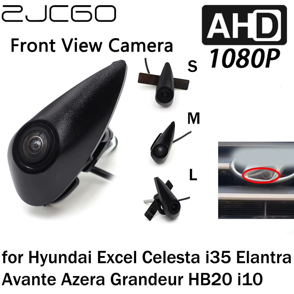 

ZJCGO Front View LOGO Parking Camera AHD 1080P Night Vision for Hyundai Excel Celesta i35 Elantra Avante Azera Grandeur HB20 i10