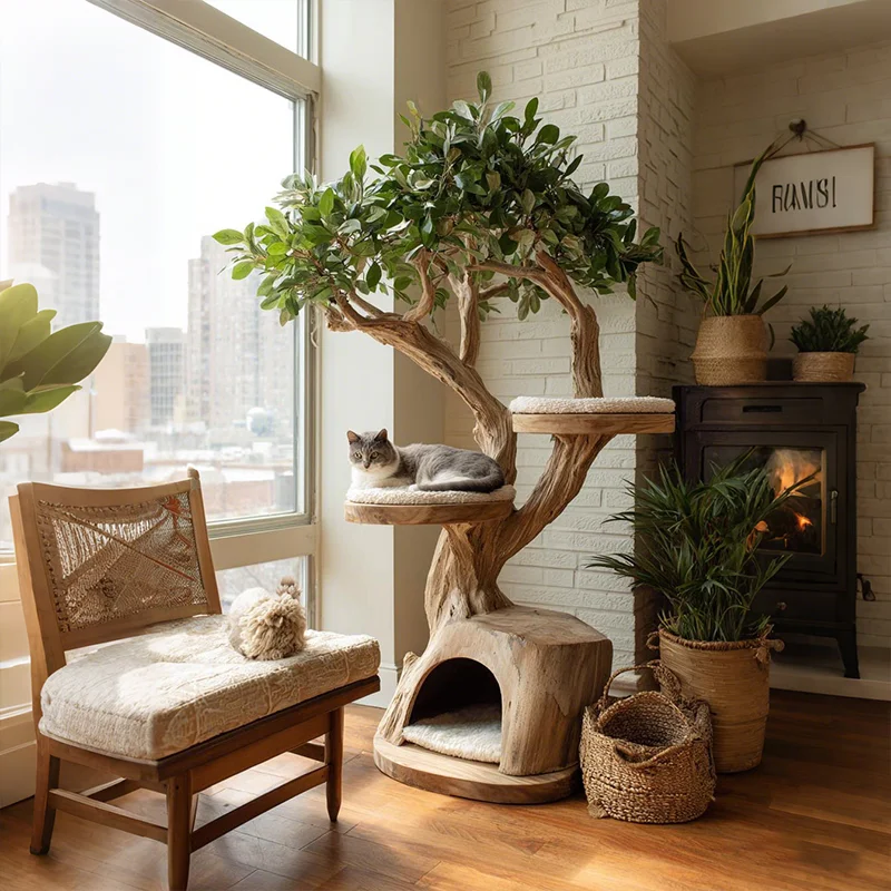 

Новая большая лежанка-когтеточка для кошек для небольших помещений, экономит пространство, для игр и сна, для домашнего использования, специально для крупных кошек