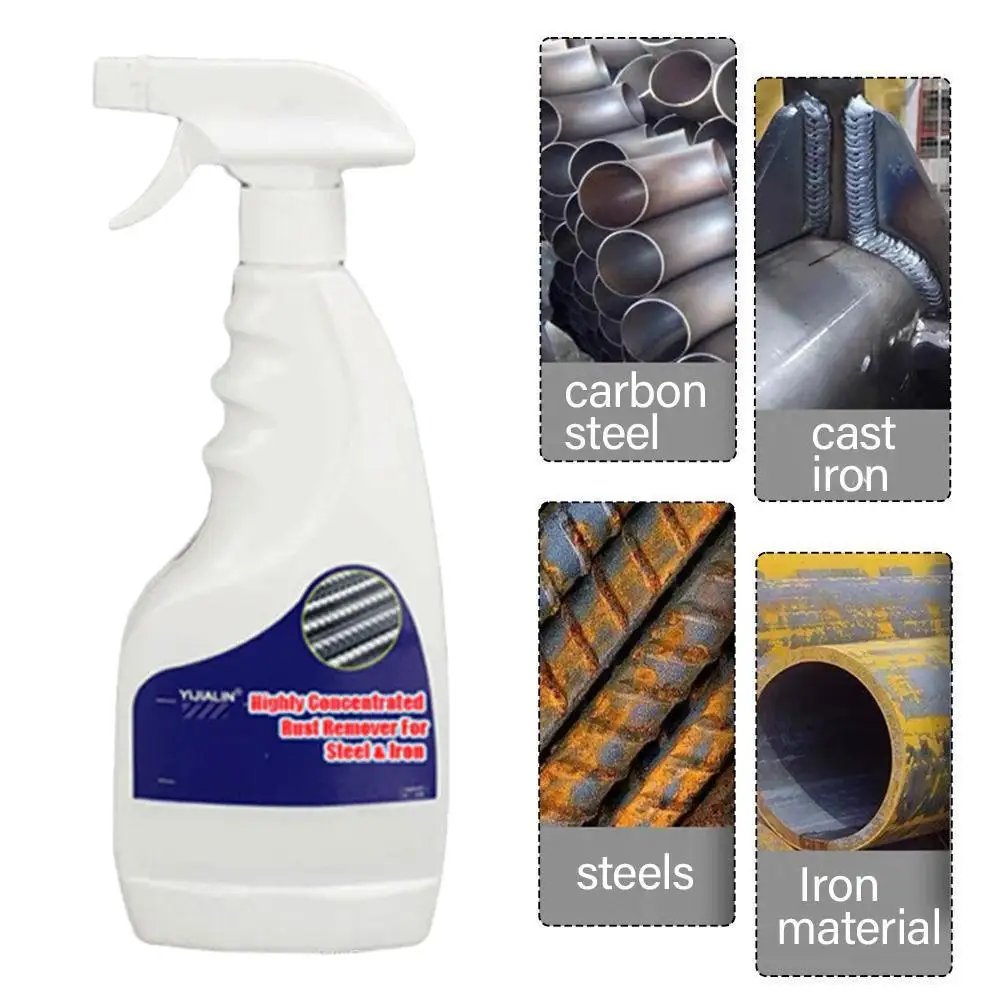 Heavy-Duty Metal Rust Remover Multi-purpose Rust Remover Remover Inhibitor Spray Rust Car Metal Rust Powerful 500ml Derusti I9Y7