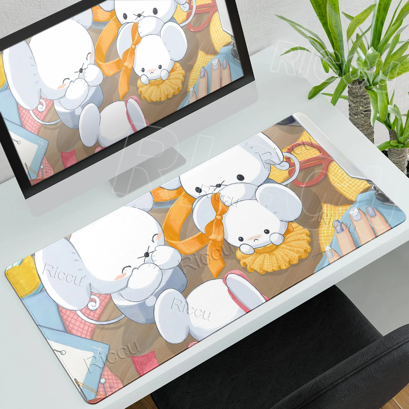 Pokemon Maushold Mouse Pad Computer Keyboard Protection Playmat PC Gaming Mats Large Gamer Desk Carpet Non-slip Base Rubber Rugs