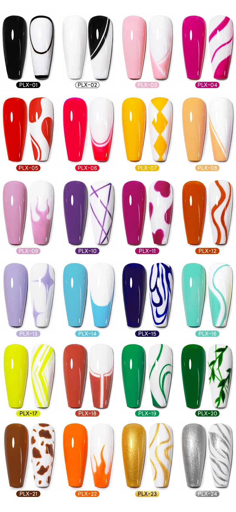 AS Solid Line Gel-Nagellack, nicht im Set, 24 Farben, für Maniküre, Zeichnung, Nagellack, DIY-Malerei, Lack, reiner Liner, Nägel, Kunstgel – Detail 2