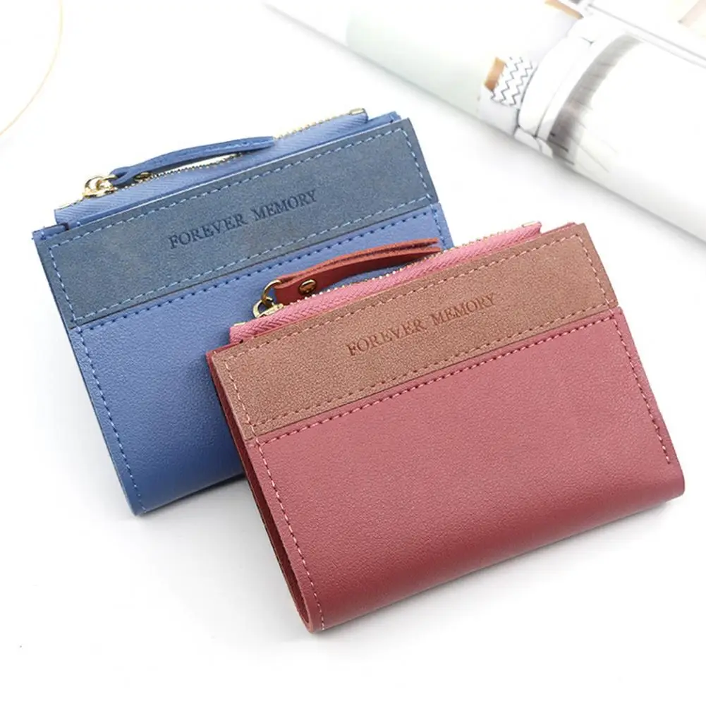 Beautiful Slim Wallet Button Ladies Wallet Portable Small Wallet Coin Purse Money Case  Credit Card Holder