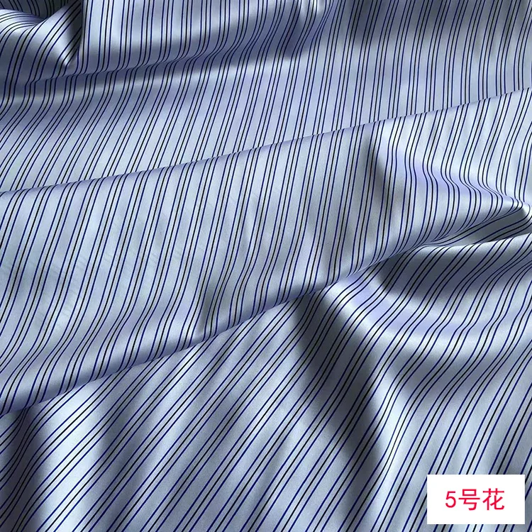 Morden Striped Mulberry Silk Fabric 19mm Stretch Satin Digital Print