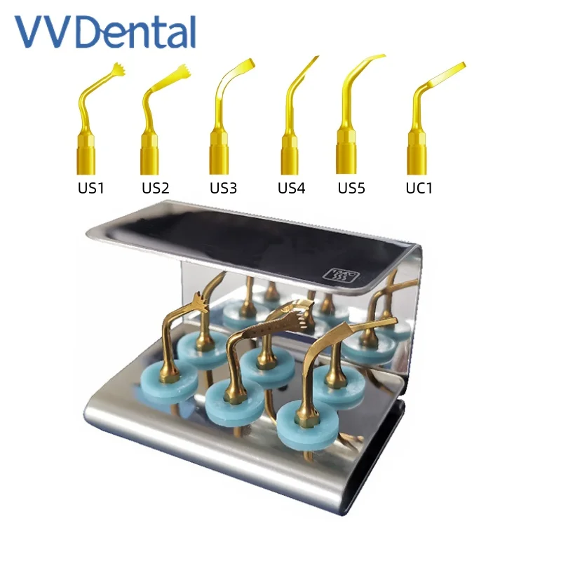 VVDental Piezosurgery Bone Cutting Tips Kit Compatible With Woodpecker And Mectron Dental Surgical Tools