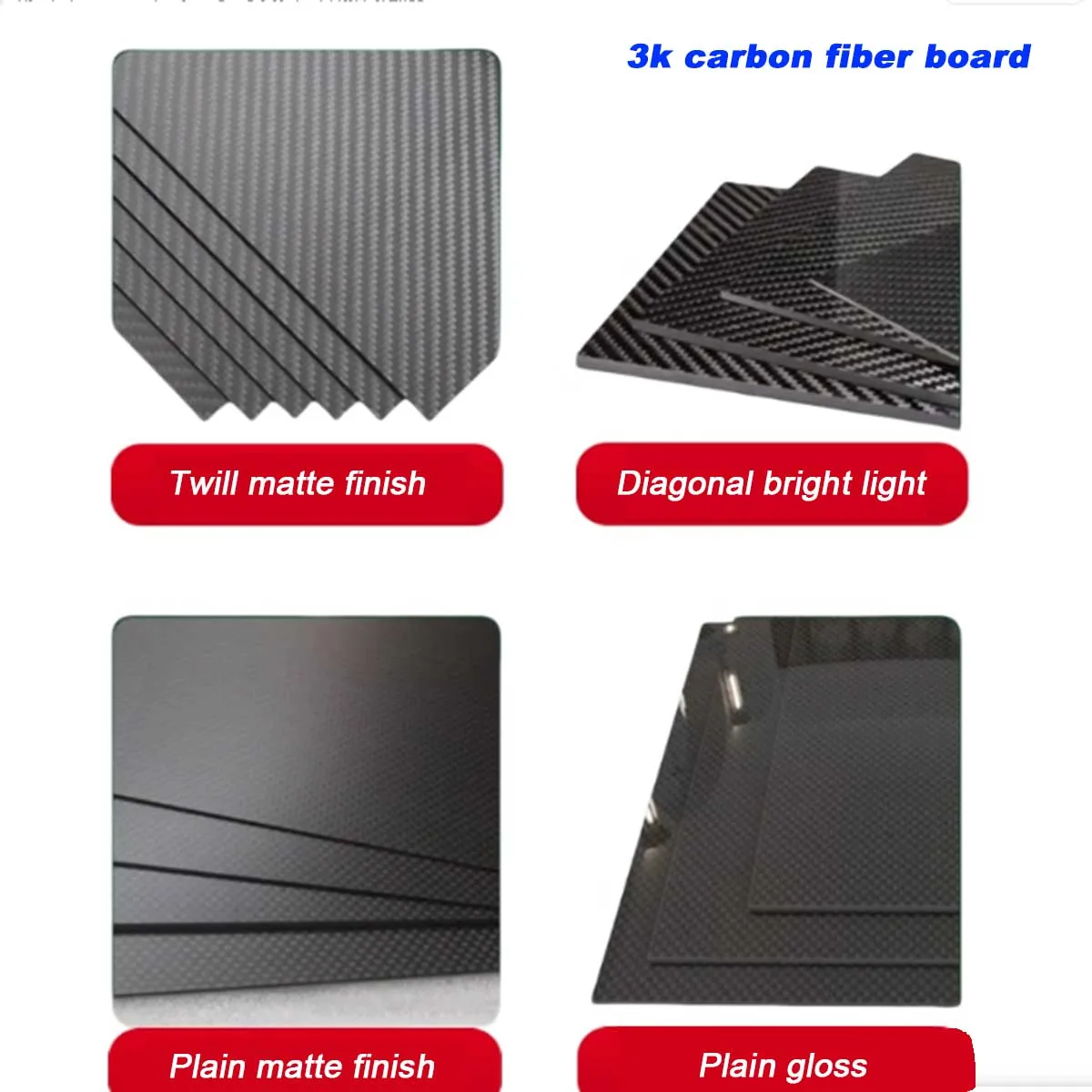 

Carbon Board Thickness 0.2-5.0MM CNC Machining 3k All Carbon Fiber Board 200X300MM 300X300MM