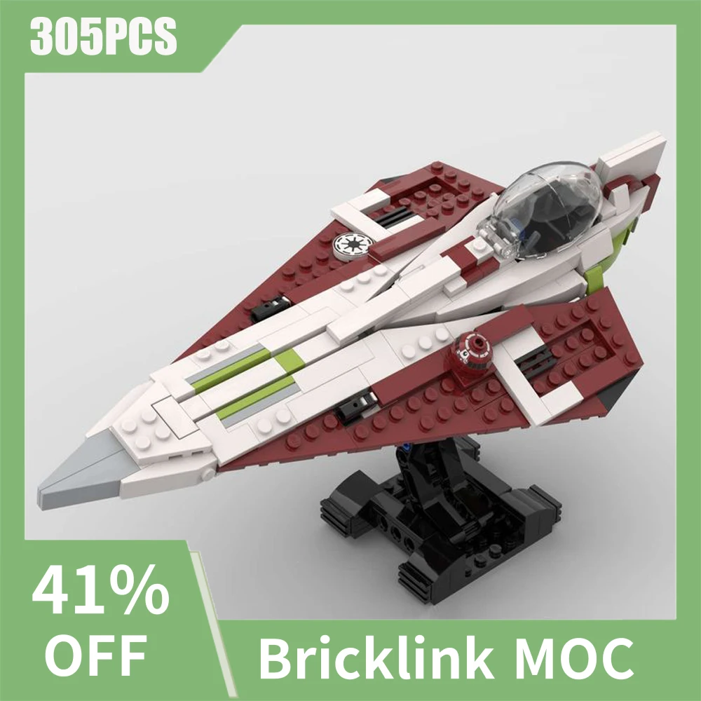 305PCS Famous star Movie MOC Delta-7 Aethersprite-class light interceptor Space fighter creative ideas Children Toy Gift Blocks