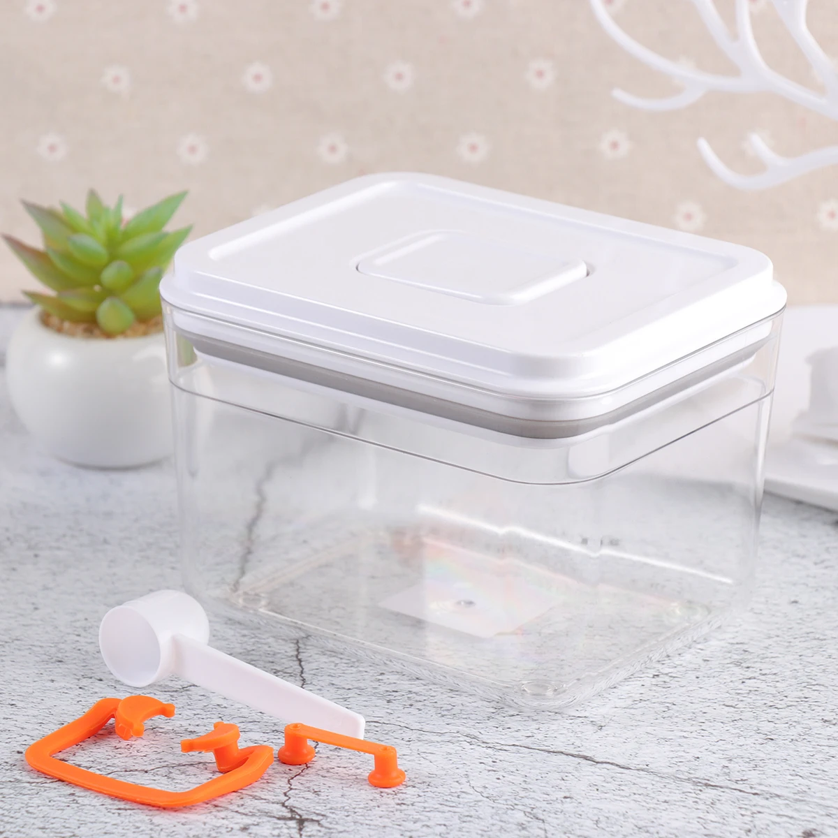 

Press Seal Formula Jar Milk Powder Container Rice Flour Storage Box Compact Sealed Design Silicone Ring Bacteria Proof