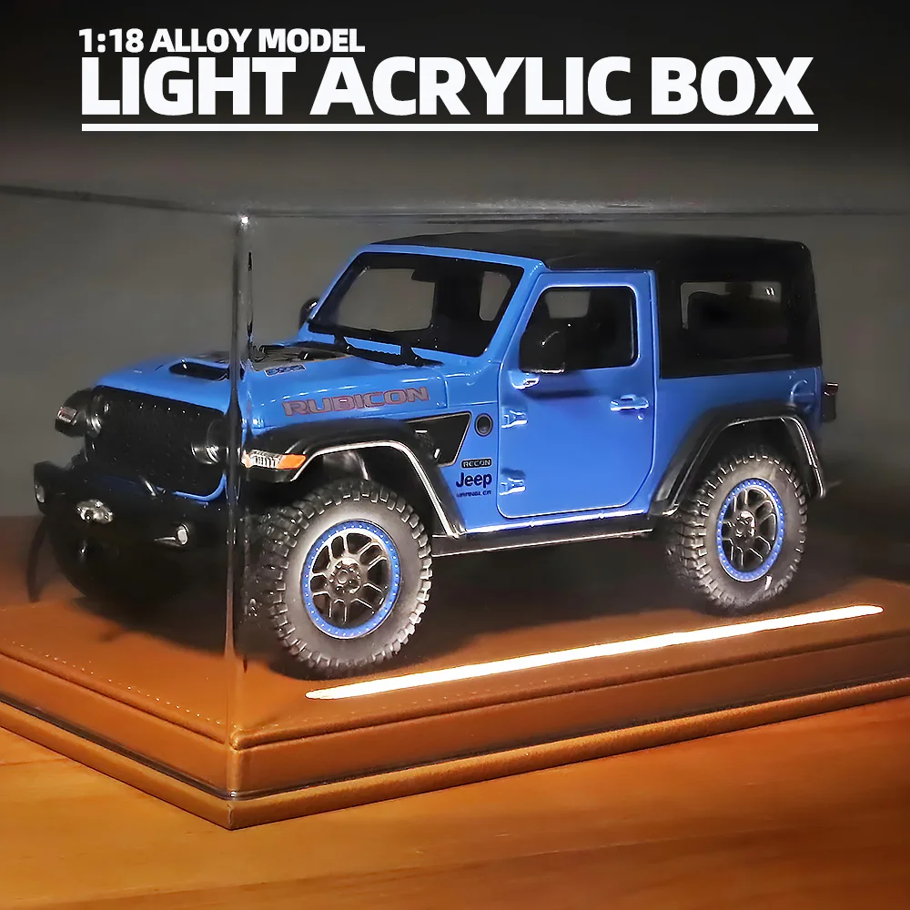 1:18 Scale Jeep Wrangler Alloy Model Car Toy with Sound & Light Effects - Perfect Gift for Kids & Collectors!