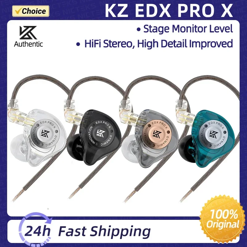 KZ EDX PRO X Проводные наушники с динамическим приводом HIFI Бас Спортивная гарнитура с шумоподавлением и микрофоном KZ ZSN Музыкальные наушники EDC