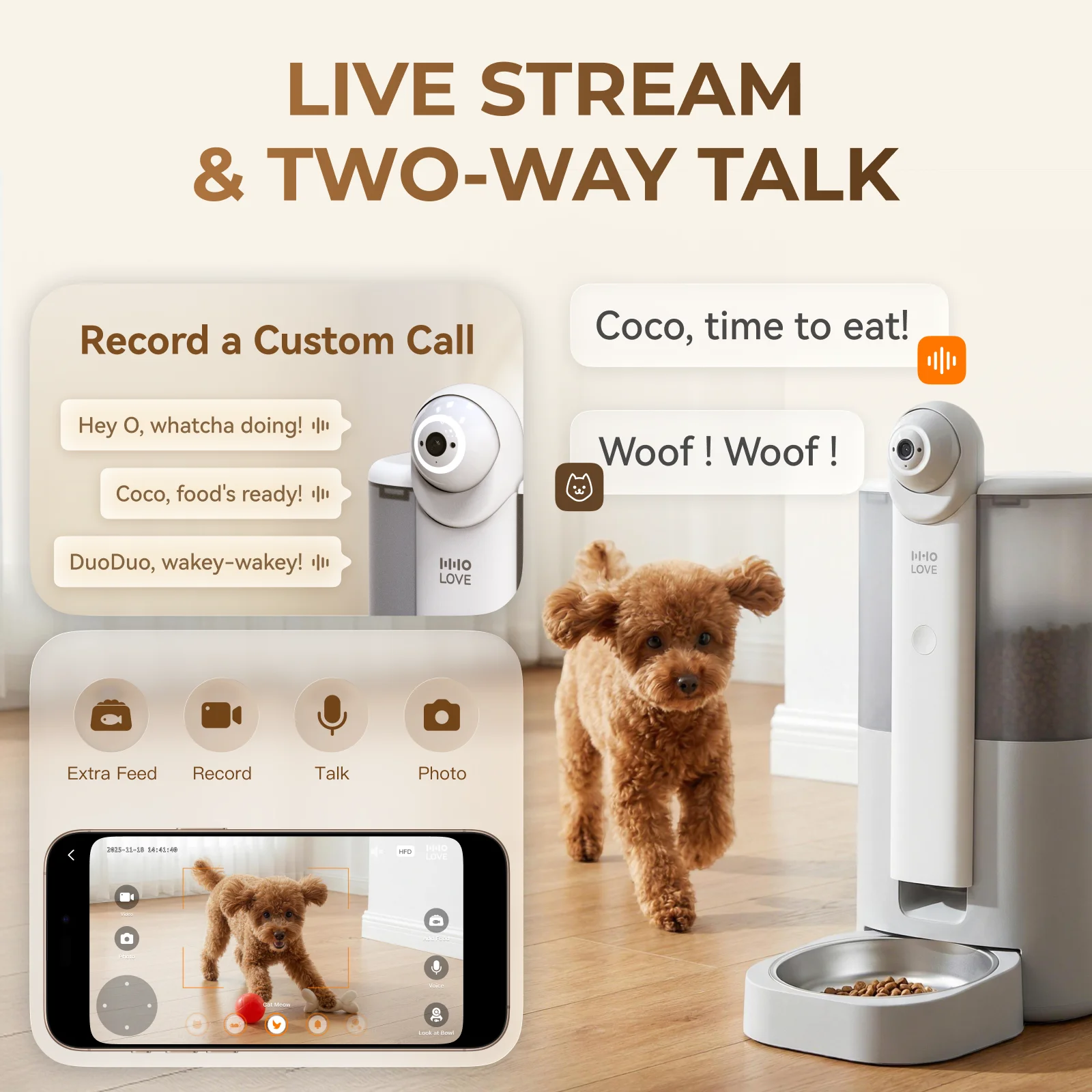 猫と犬用の自動給餌器 5L。1080Pカメラと暗視機能を搭載 - Smart Pet Feeder Camera 1080P Wifi のレビューと価格