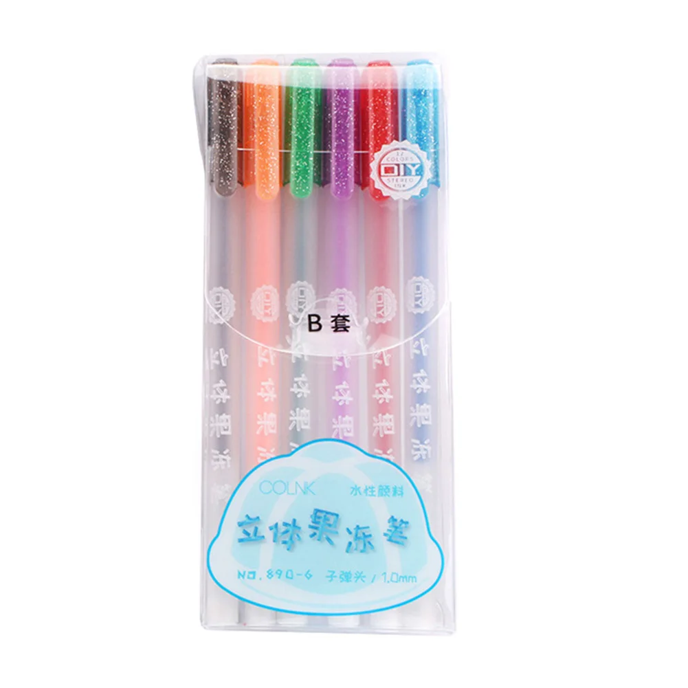 6/12Pcs Waterproof Fade-proof Mark Pen Non-toxic Discoloration DIY Highlighters for Album Card Scrapbooks Drawing