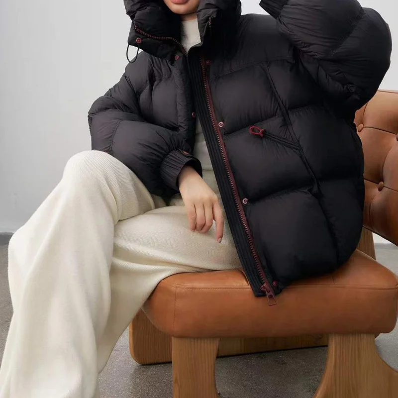 

Women's Short Down Jacket 2025 New Style Fashionable Commuter Winter Elegant Casual Oversized Thickened Versatile Coat Trendy