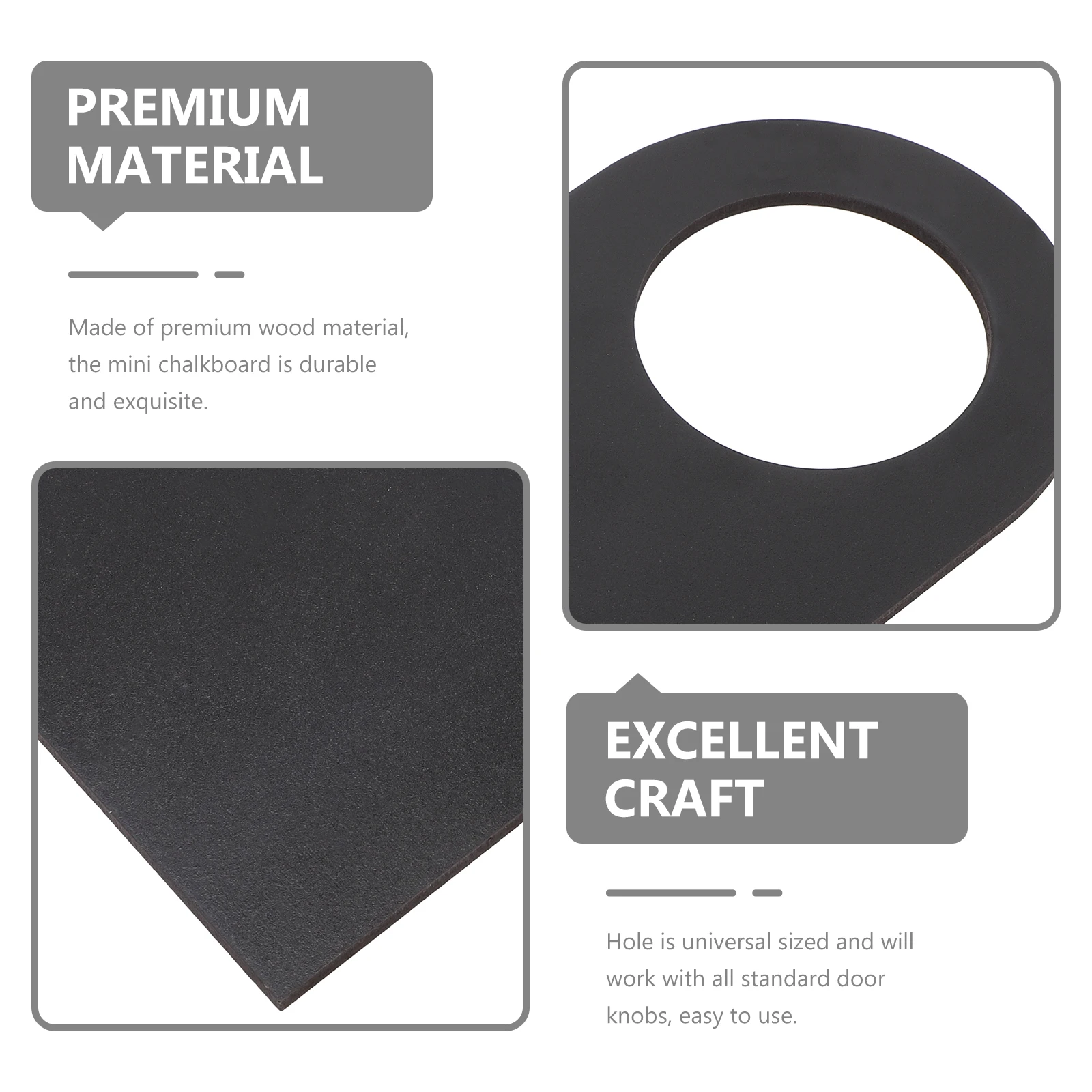 

6pcs Wooden Chalkboard Door Hangers Sign Tags for Home Office Hotel Do Not Disturb Door Knob Sign Erasable Write Wipe