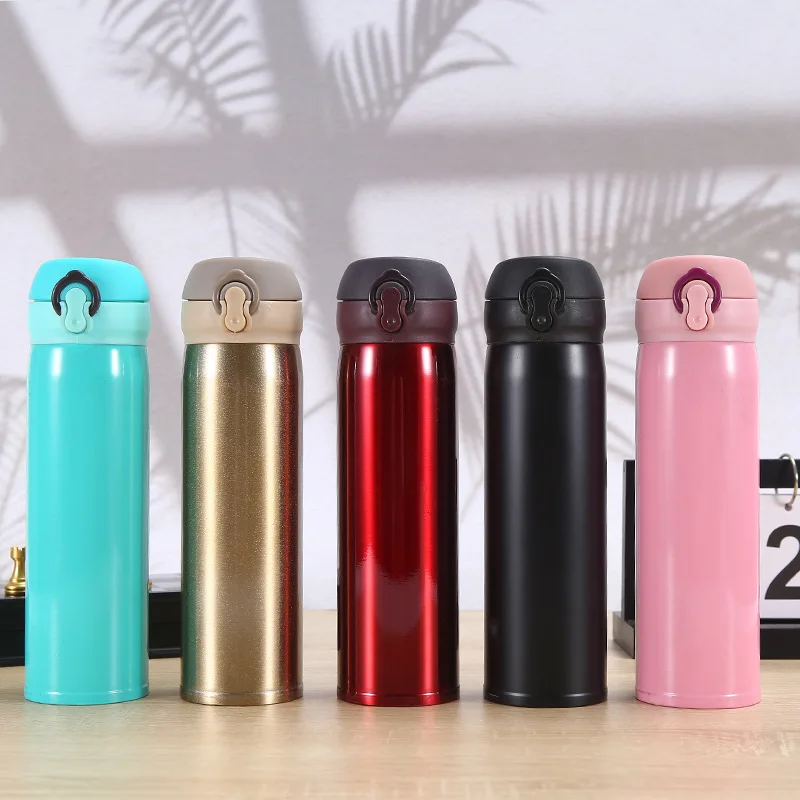 Stainless Steel Vacuum Flask Light Weight Student Thermos Portable Bottle Student Water Cup 350ml