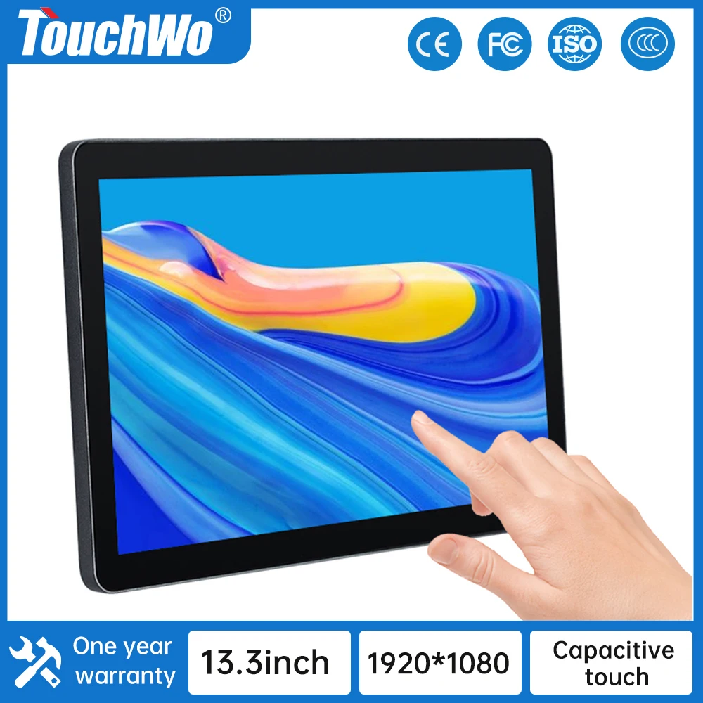 Touchwo หน้าจอสัมผัสแบบฝังติดผนังแบบฝัง, หน้าจอสัมผัสขนาด13.3นิ้ว