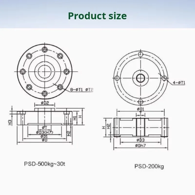 VPG Celtron PSD-10T SJTT Spoke Weighing Sensor, Force Sensor, Accuracy 0.02% Analog Output, Durability