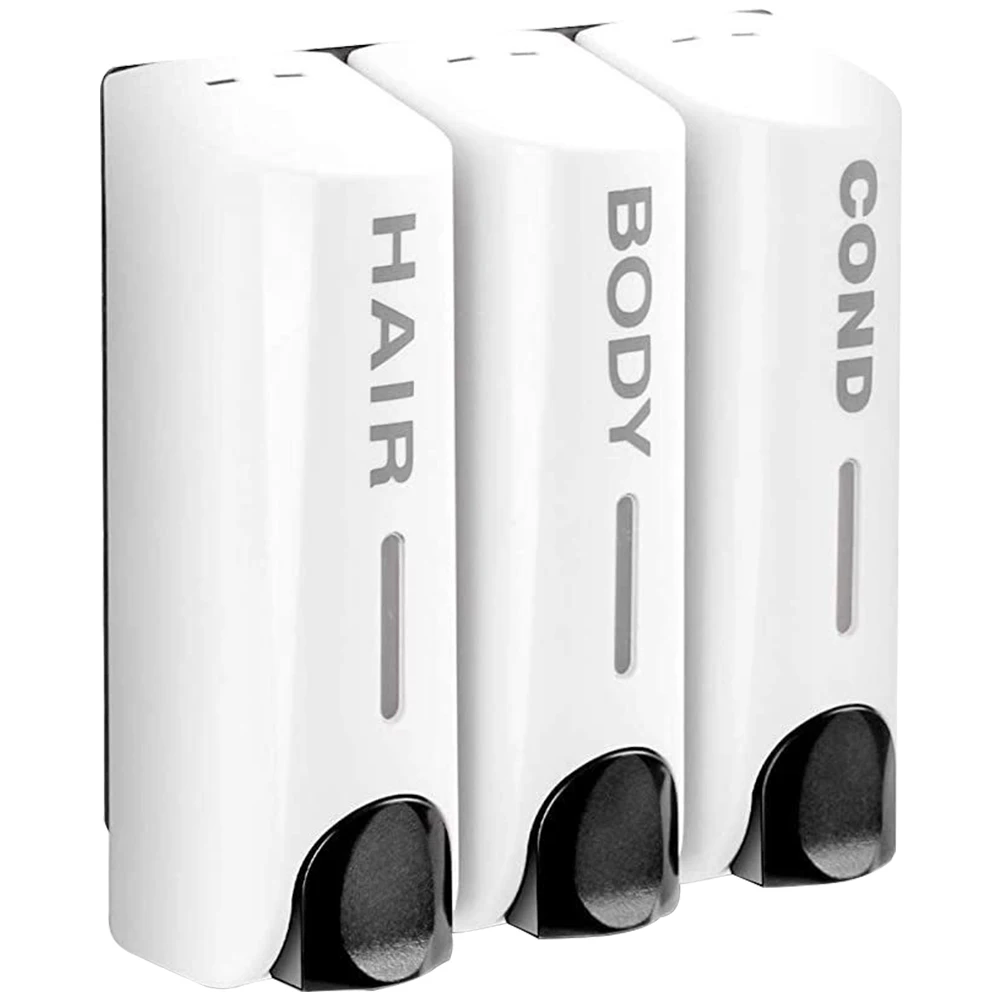 Triple 350ml Shower Bath Shampoo Dispenser Large Capacity Wall-Mount Washing Lotion Soap Container for Bathroom Accessories