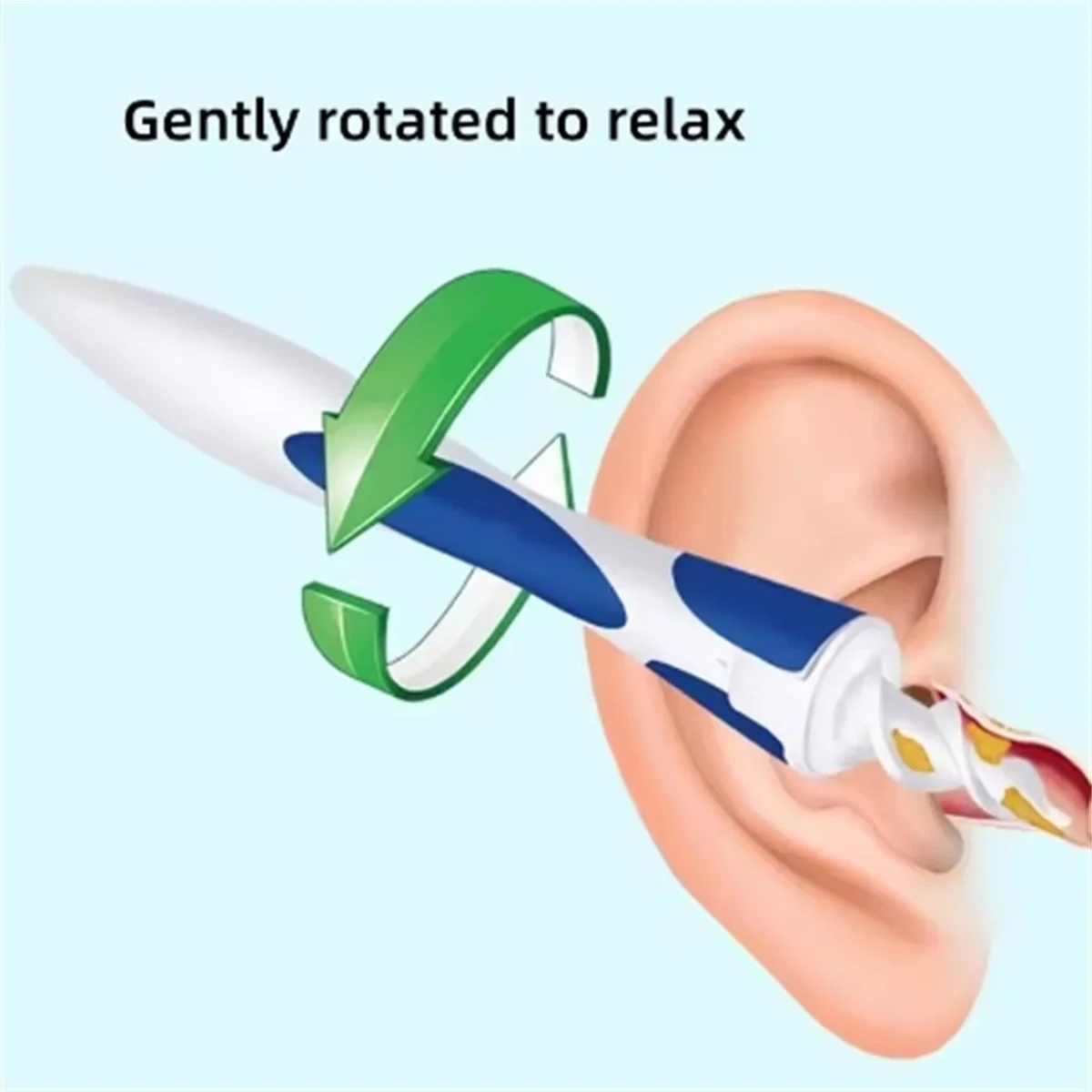 مزيل زيت الأذن الحلزوني المحمول مزيل زيت الأذن الناعم للبالغين والأطفال أداة تنظيف شمع الأذن 16 أداة تنظيف شمع الأذن #3