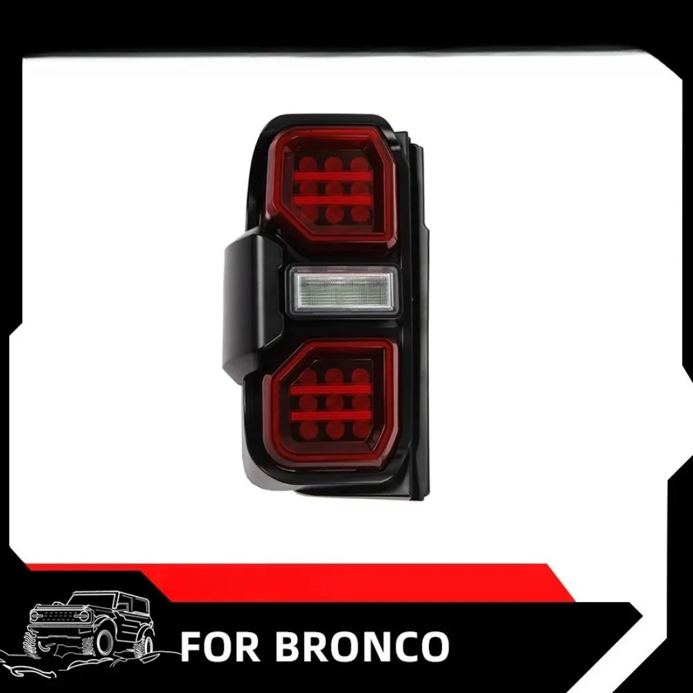 Car Taillight for Ford Bronco 2021-2024 Upgrade To Raptor Style Rear Lamp Tail Light Brake Driving Reversing Lamp Turn Signal