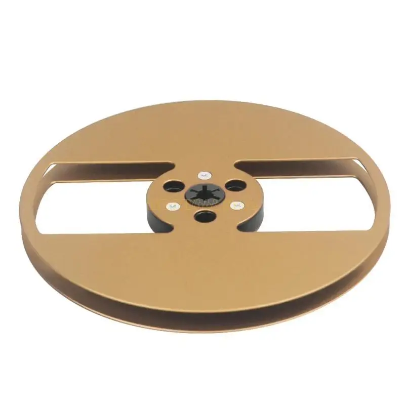 F62C Aluminium Takeup بكرة فتح آلة فتح 2 ثقب 1/4 7inch بكرة فارغة للبكرة إلى مسجلات الشريط بكرة