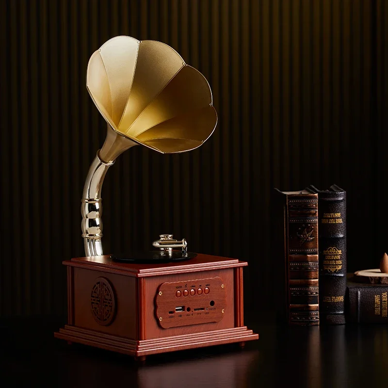 European retro mobile phone Bluetooth subwoofer, antique phonograph speaker, home classical computer mini speaker