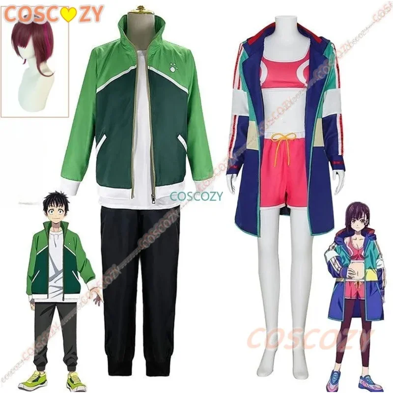 Anime Zom 100 Shizuka Mikazuki Tendo Teru Cosplay Costumes Wig Hoodie Jacket Outfit Bucket List of The Dead Halloween Party Cos