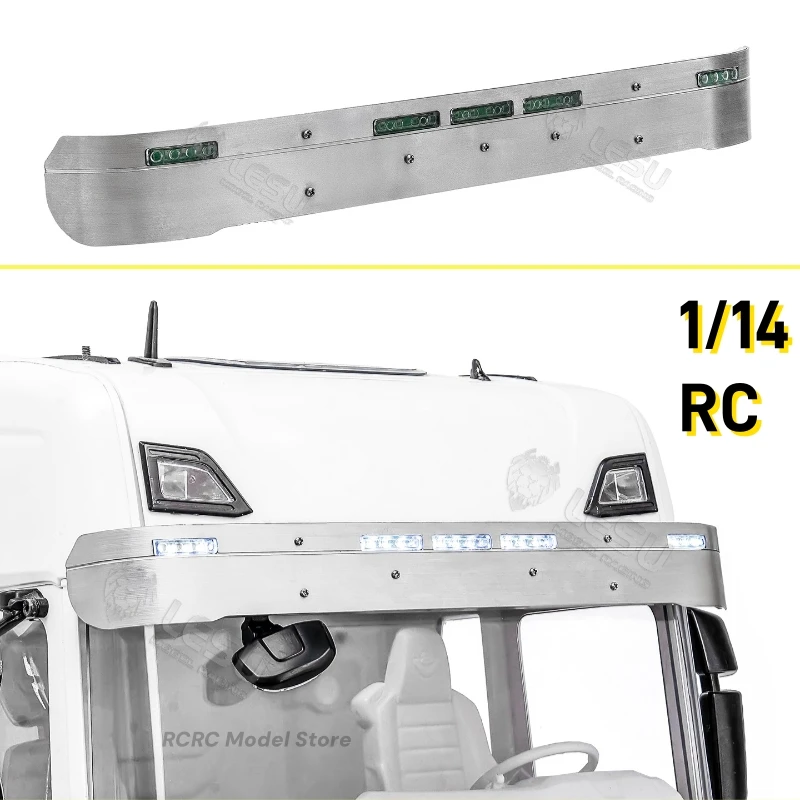 

770S RC игрушечный грузовик металлический солнцезащитный козырек на крыше для Tamiya 1/14 RC тягач серии 770S Запчасти Аксессуары LESU S-1254-E