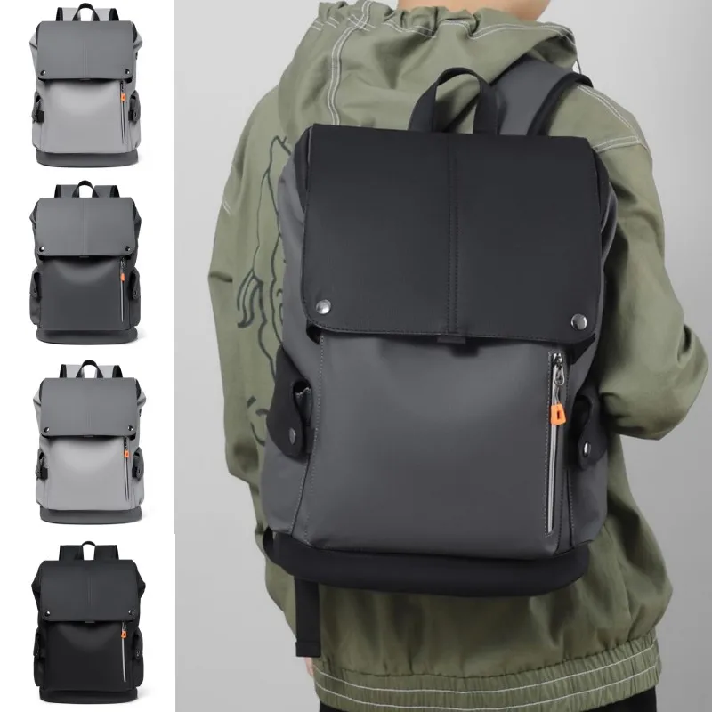 Homens Impermeável Mochila de Grande Capacidade, Pano Oxford, Bolsa de Ombro de Viagem, Porta de Carregamento USB, Lazer, Negócios, Laptop, Novo