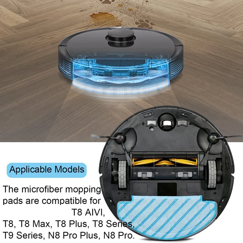 ملابس ممسحة بديلة للمكنسة الكهربائية الآلية ، Ecovacs Deebot Ozmo T8 AIVI T8 Max N8 Series